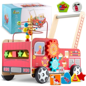 Drewniany chodzik, pchacz straż pożarna, RK-873, Ricokids