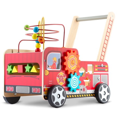 Drewniany chodzik, pchacz straż pożarna, RK-873, Ricokids