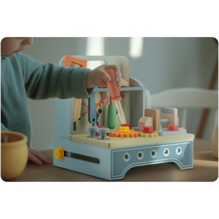 Drewniany warsztat z narzędziami, RK-877, Ricokids
