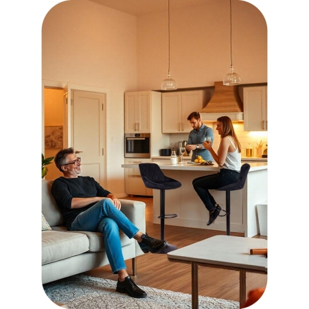 Hoker barowy z oparciem, Nerra, Sofotel, czarny z czarną podstawą