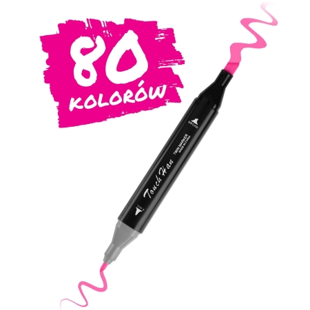 Markery alkoholowe z torbą, 80 szt, Nukido, NK-912