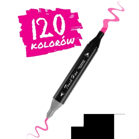 Markery alkoholowe z torbą, 120 szt, Nukido, NK-913