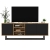 Szafka RTV, loft, NORD, 150x35x53 cm, dąb wotan, czarny, mat