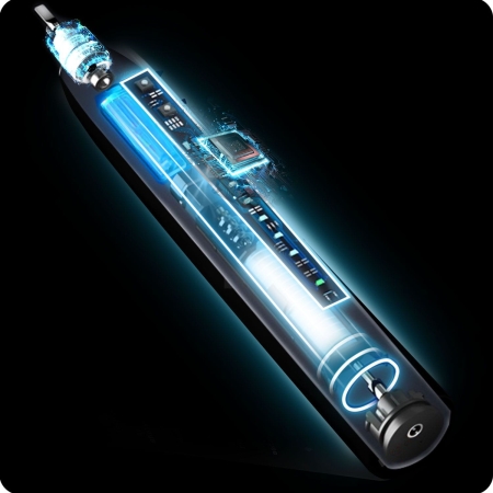 Szczoteczka soniczna do zębów, zestaw 2 szt, Berdsen Galaxy Duo, czarna, różowa