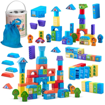 Drewniane klocki edukacyjne, RK-871, Ricokids