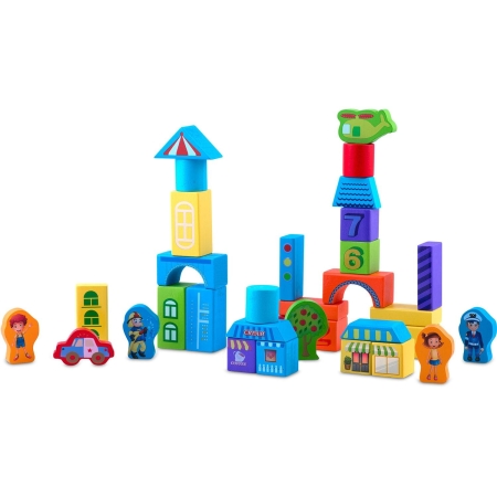 Drewniane klocki edukacyjne, RK-871, Ricokids