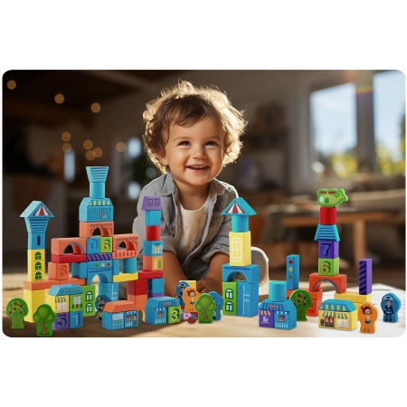 Drewniane klocki edukacyjne, RK-871, Ricokids