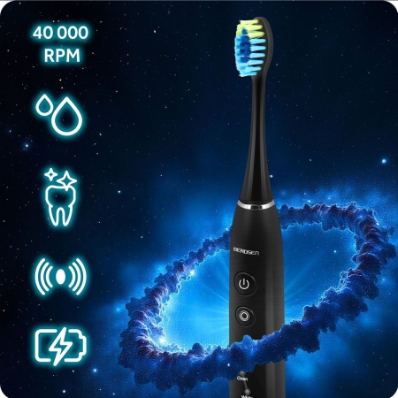 Szczoteczka soniczna do zębów, Berdsen Galaxy, czarna