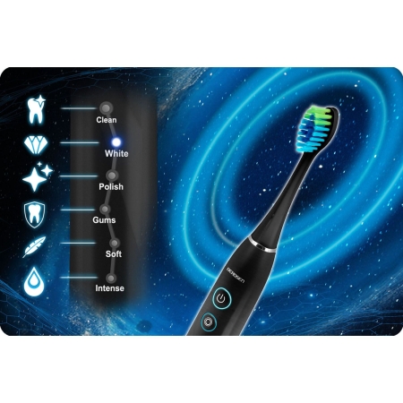 Szczoteczka soniczna do zębów, Berdsen Galaxy, czarna