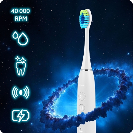 Szczoteczka soniczna do zębów, Berdsen Galaxy, biała