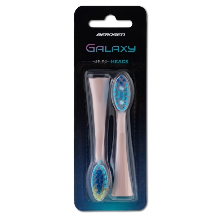Końcówki do szczoteczki sonicznej, Galaxy, Berdsen, różowe, 2 szt