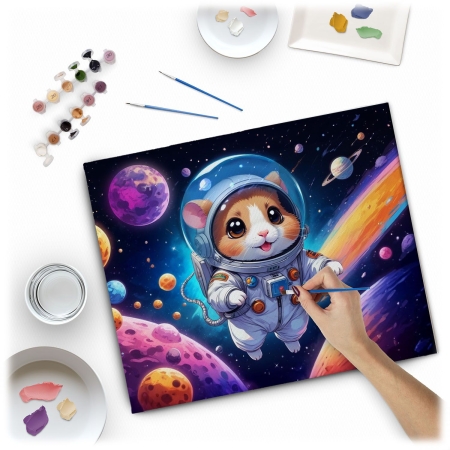 Obraz do malowania po numerach, 40x50 cm, Massido, Astronauta