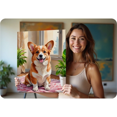 Obraz do malowania po numerach, 40x50 cm, Massido, Piesek Corgi