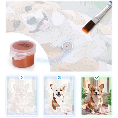 Obraz do malowania po numerach, 40x50 cm, Massido, Jednorożec