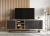 Szafka RTV, loft, NORD, 150x35x53 cm, dąb wotan, czarny, mat