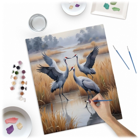 Obraz do malowania po numerach, 40x50 cm, Massido, Żurawie