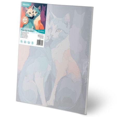 Obraz do malowania po numerach, 40x50 cm, Massido, Koty