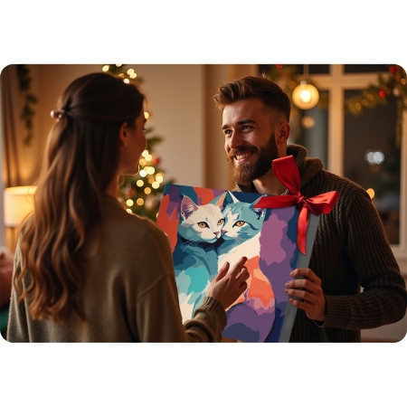 Obraz do malowania po numerach, 40x50 cm, Massido, Koty