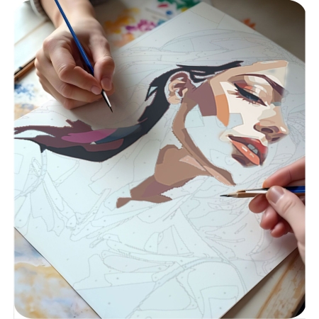 Obraz do malowania po numerach, 40x50 cm, Massido, Portret kobiety