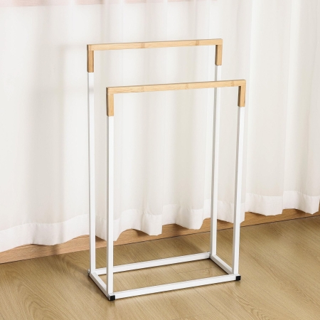 Wieszak na ręczniki, stojak łazienkowy, stojący, 45x22x76 cm