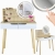 Toaletka z lustrem LED, skandynawska, SCANDI, 80x40x122 cm, jasny buk