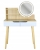 Toaletka z lustrem LED, skandynawska, SCANDI, 80x40x122 cm, jasny buk