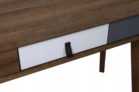 Duże biurko do gabinetu, biura, szuflady, 120x55x75 cm, brąz