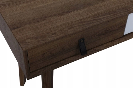 Duże biurko do gabinetu, biura, szuflady, 120x55x75 cm, brąz