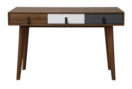 Duże biurko do gabinetu, biura, szuflady, 120x55x75 cm, brąz