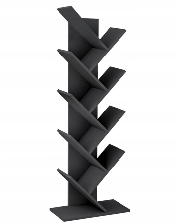 Regał na książki drzewko, MARO, 50x24x152 cm, czarny