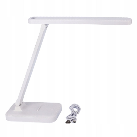 Lampka biurkowa led, szkolna, na biurko, biała