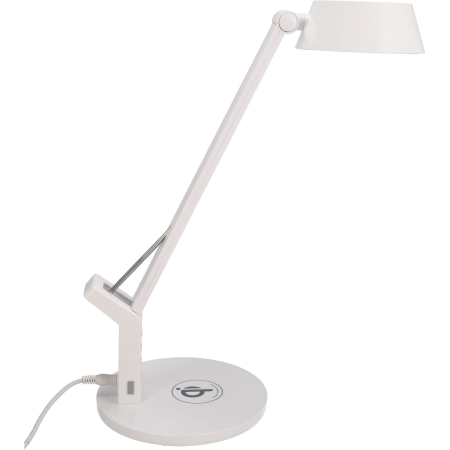 Lampka biurkowa, szkolna, stołowa, led, biała