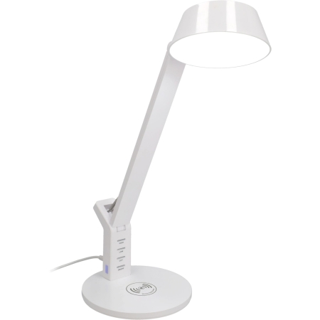 Lampka biurkowa, szkolna, stołowa, led, biała