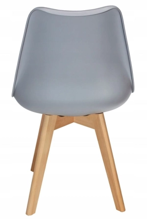 Krzesła OSLO, ekoskóra, 4 sztuki, 48x55x81 cm, szare