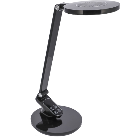 Klasyczna lampka biurkowa, szkolna, zegarek, led, czarna