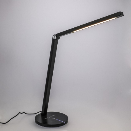 Lampka biurkowa, LED, szkolna, trzy barwy, dotykowa, czarna