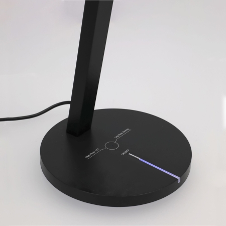 Lampka biurkowa, LED, szkolna, trzy barwy, dotykowa, czarna