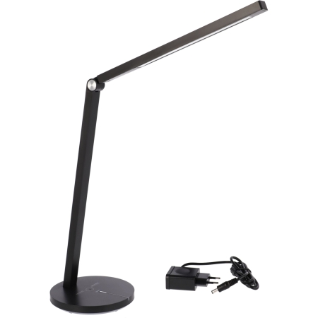 Lampka biurkowa, LED, szkolna, trzy barwy, dotykowa, czarna