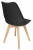 Krzesło NORDEN, ekoskóra, 48x55x81 cm, czarne