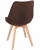 Krzesło tapicerowane, welurowe, ELANO, 49x34x82 cm, brązowe