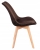 Krzesło tapicerowane, welurowe, ELANO, 49x34x82 cm, brązowe