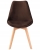 Krzesło tapicerowane, welurowe, ELANO, 49x34x82 cm, brązowe