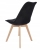 Krzesło tapicerowane, welurowe, ELANO, 49x34x82 cm, czarne