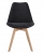 Krzesło tapicerowane, welurowe, ELANO, 49x34x82 cm, czarne