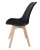 Krzesło tapicerowane, welurowe, ELANO, 49x34x82 cm, czarne