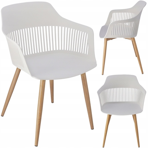 Przejdź do produktu Krzesło VASEN, plastikowe, 47x52x82 cm, białe