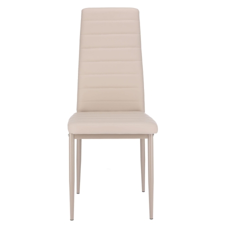 Zestaw 4 krzeseł do salonu, jadalni, ekoskóra, LOREN, 40x50x96 cm, beżowe