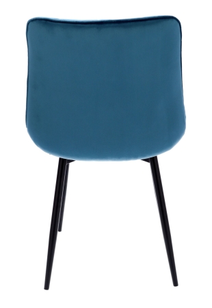 Krzesła do kuchni, TOLA, 2 sztuki, pikowane, 53x63x83 cm, niebieski