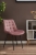 Krzesła do kuchni, TOLA, 2 sztuki, pikowane, 53x63x83 cm, różowe