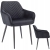 Krzesło NAPOLI, tapicerowane do jadalni, 56x57x82 cm, czarne